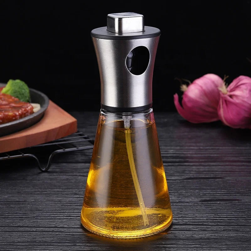 Hot Sale Salad BBQ Kitchen Baking Roasting Cooking Olive Oil Dispenser Sprayer  Stainless Steel Oil Spray Bottle
