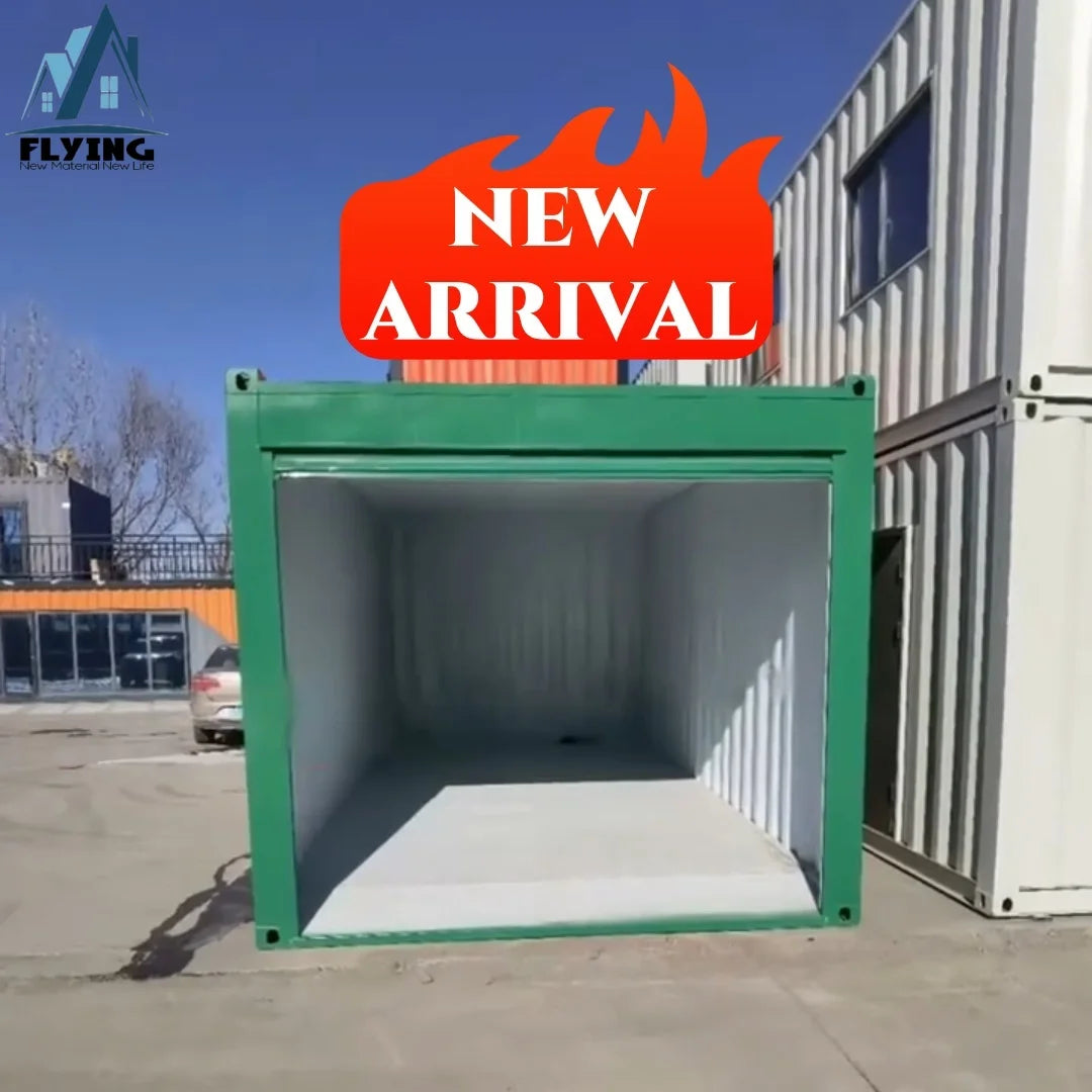 Modern 20ft Mobile Container House Portable Prefab Rolling Roller Shutter Door Steel Car Prefabricated Garage Box