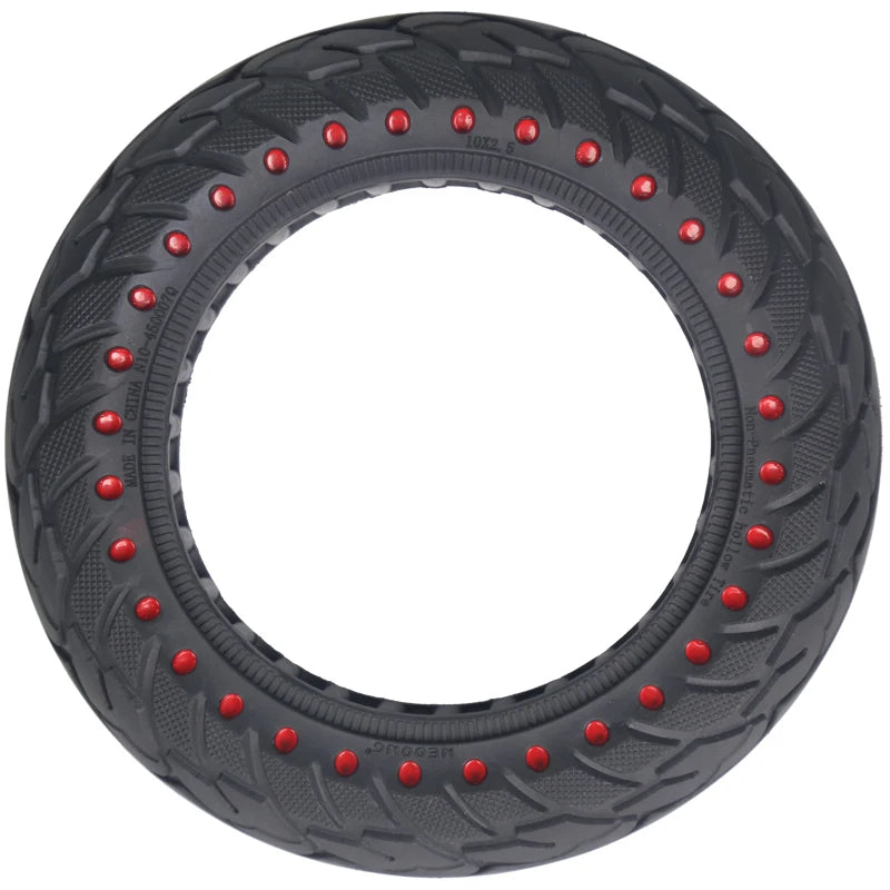 Nedong 10x2.125 Red Self-Balancing Electric Scooter Airless 10 Inch Light Elastic Rubber Tire for Kick Scooters Scooters