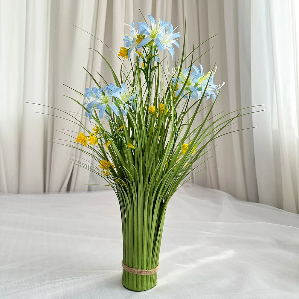 SUJING 3 Heads  Higan7 Heads Pinecone Floret Single Landscape Grass Accessories Pastoral Style Reed for Wedding