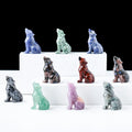 New Products Natural Crystal Wolf Toy Carving Rough Stone Ore Specimens Home Decoration Animal Ornaments