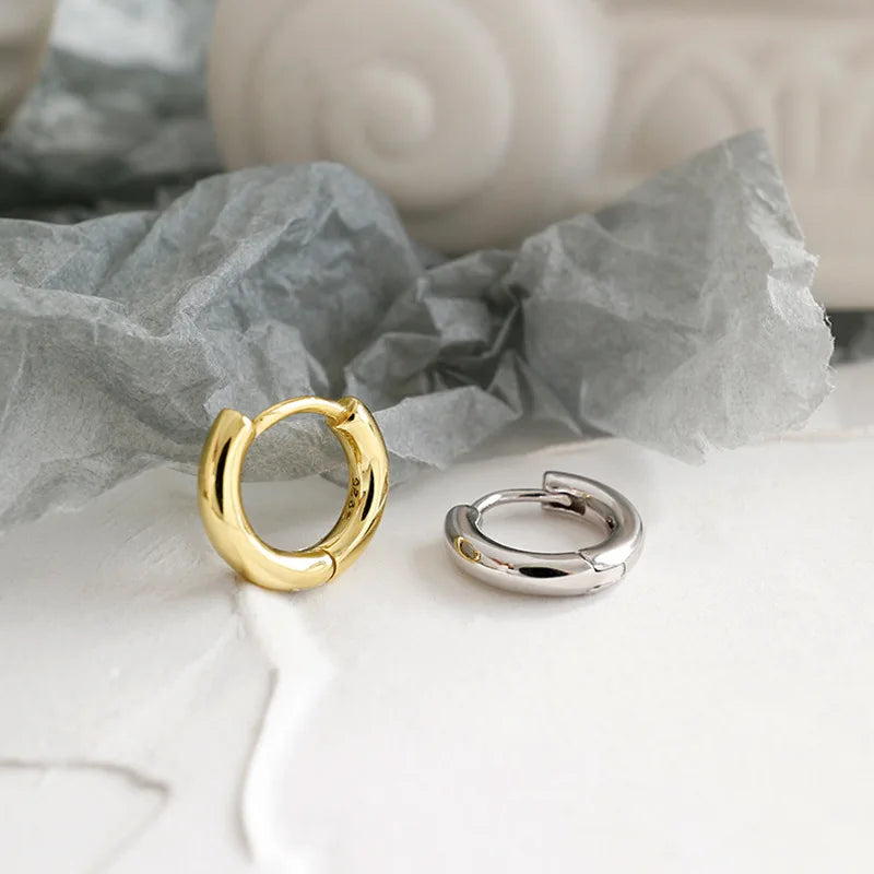 Unique Design Jewelry 925 Sterling Silver INS Circular Cool Pendant 18K Gold S925 Sterling Silver Earrings for Women HEH448