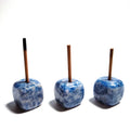 2026 Customized Label Natural Crystal Stone Crafts Blue Spot jasper Cube Incense Holder for Decoration Gift
