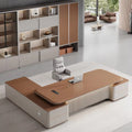 Simple Style MDF Material L Shape boss Luxury Set Work Desk CEO Office Table Design Executive Office Desk