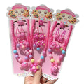 GT Kids Lovely Princess Beads Necklace Hair Band Clip Set Cartoon Animal Children's Fashion Charm Bracelets