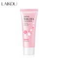 LAIKOU Big Size Moisturizing Sakura Extract Organic Facial Cleanser Oil-control Whitening Face Wash 100g