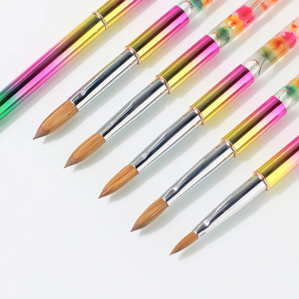 High Quality 100% Pure Kolinsky Hair Acrylic Nails Brush Tools Acrylic Nail Art Brushes