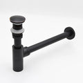 Brass Contemporary Vanity Basin Pipe Waste Round Bottle P Trap With Pop up Drain for Bathroom