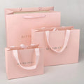 White Paper Bag With Gold Foil Stamping Logo Luxury Shopping Paper Bag With Rope Handles for Cosmetics Jewelry Packaging