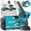 Portable 21V Industrial DIY Grade 550W Mini Battery-Powered Chainsaw 6-Inch Guide Bar for Trimming Tree Branches Cutting Wood
