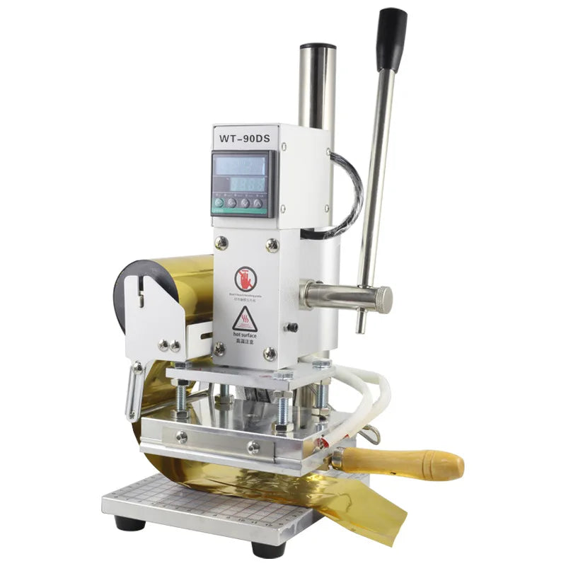 T-Slot Digital Embossing Machine Hot Foil Stamping Machine Pvc Leather Pu and Paper Manual Folding Stamping Machine