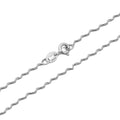 Fast Shipping 1.6mm Wave Cardano Chain Necklace Sterling Silver 925 Chain Bulk
