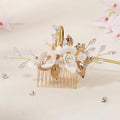 Miallo Bridal Newest White Ceramic Flowers Hair Headpiece Wedding Hair Comb Accessories Women Jewelry