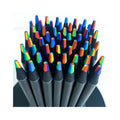 Hot Sales 7-Color Black Wood Rainbow Core Colored Pencil in Stock