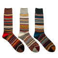 Wholesale Vintage Patterned Knitted Socks Men Casual Nordic Jacquard Cotton Crew Socks