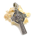 Viking Antique Finish Mens Silver Celtic Cross Necklace Pendant for Men Cross Pendant Stainless Steel