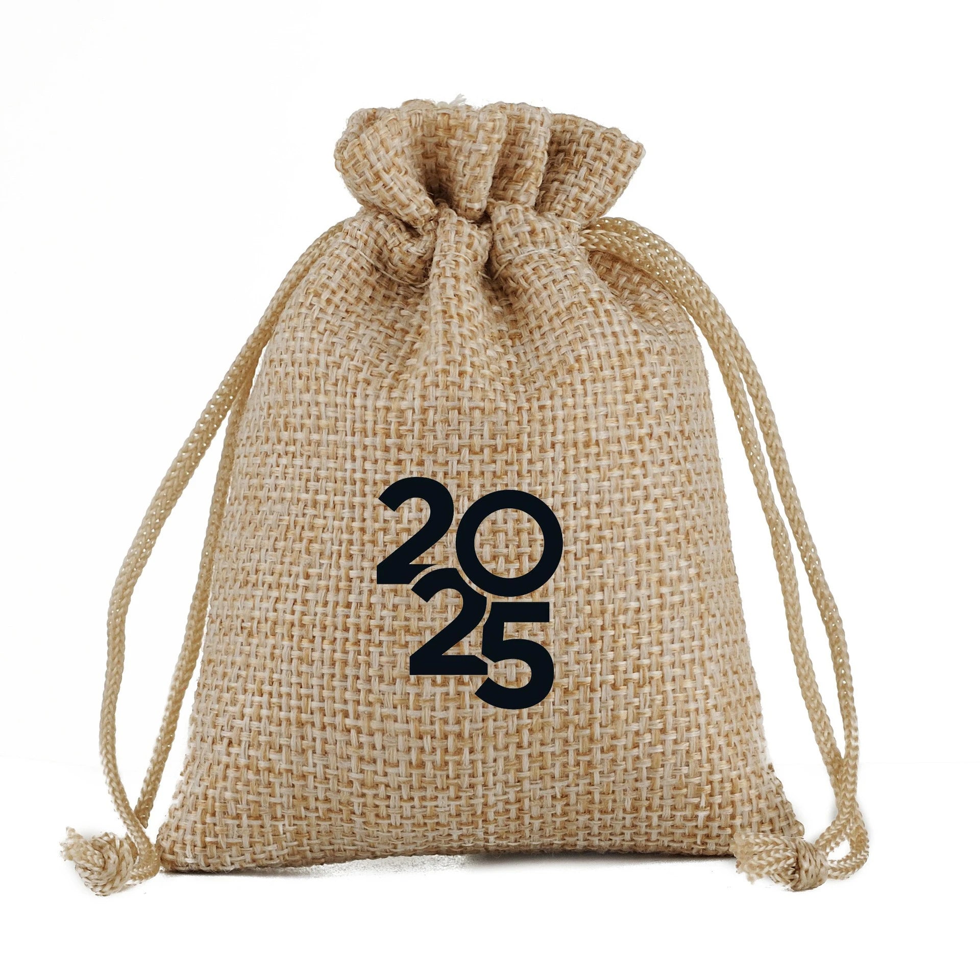 2025 New Year's Party Gift Drawstring Bag for Kids DIY Custom Design Cotton Bags with Logo New Style