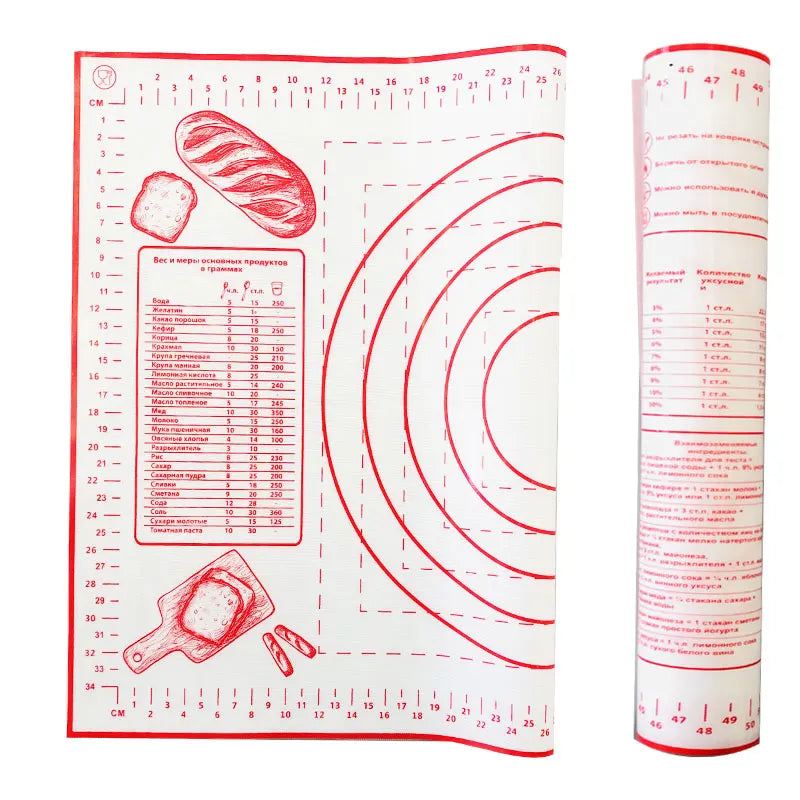 40 X 30 cm Silicone Pastry Baking Mat Set for Dough Rolling  Baking Mat