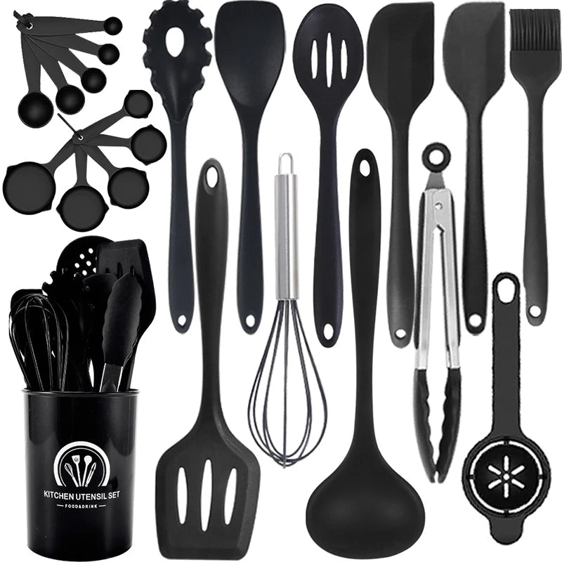 Modern Khaki Heat-Resistant Silicone Kitchen Utensils Creative Novelty Cookware Accessories for Home & Camping Cooking