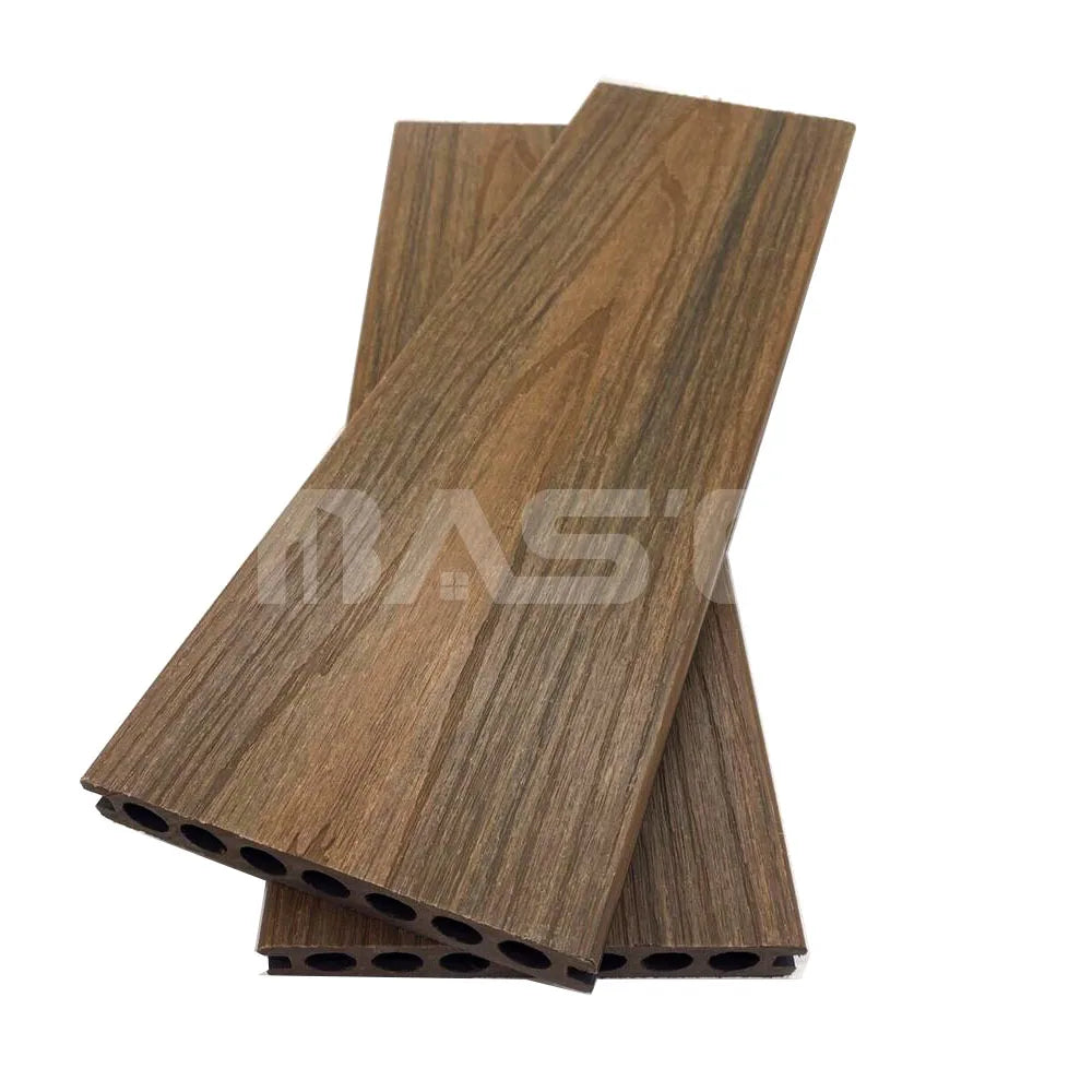 3D Embossing Co-extrusion Outdoor Swimming Pool Deck Good Price Teak Wood Plastic Composite Deck Hollow Solid Waterproof Click