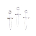 Charms Sword 24x7mm Handmade Making FitVintage Tibetan Silver Color PendantsDIY for Bracelet Necklace