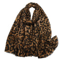 Ladies/Women's Lightweight Leopard Print Scarf Good Feeling Long Shawl Scarf for Spring Summer Season
