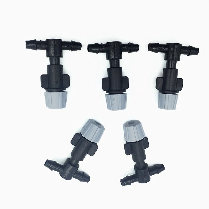 Plastic Fog Nozzle Garden Mist Sprinkler With 4/7mm Tee Connector Greenhouse Mist Irrigation Nozzle