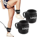 Custom Logo Wholesale Adjustable Neoprene Padded Weight Workout Support Gym Ankle Cuffs Fitness Ankle Straps for Cable Machines