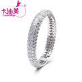 Cadermay Trendy Hip Hop Tennis Moissanite Bangle Jewelry Iced Out  5mm Main Stone Moissanite Diamond Tennis Bracelets
