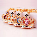 Korean Version of Creative Diamond Gemstone Crown Keychain Car Metal Pendant Female Bag Accessories Key Chain Small Jewelry