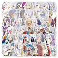 60Pcs Frieren Anime Girl Graffiti Stickers for Bottle Laptop Decor Japanese Anime Character Sticker