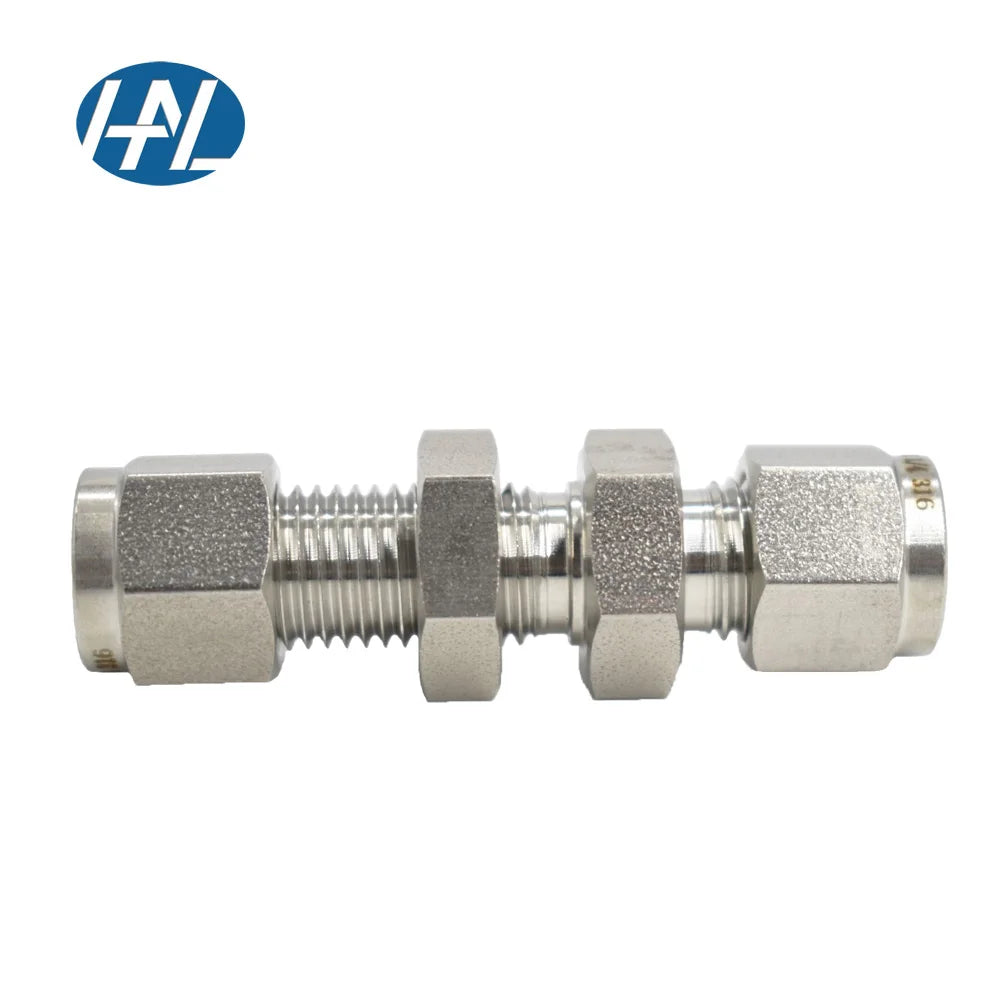HAL-LOK CBSKT Parker Type Bulkhead Male Connector Stainless Steel Compression Tube Fitting NPT Thread 15-25mm Forged Polished