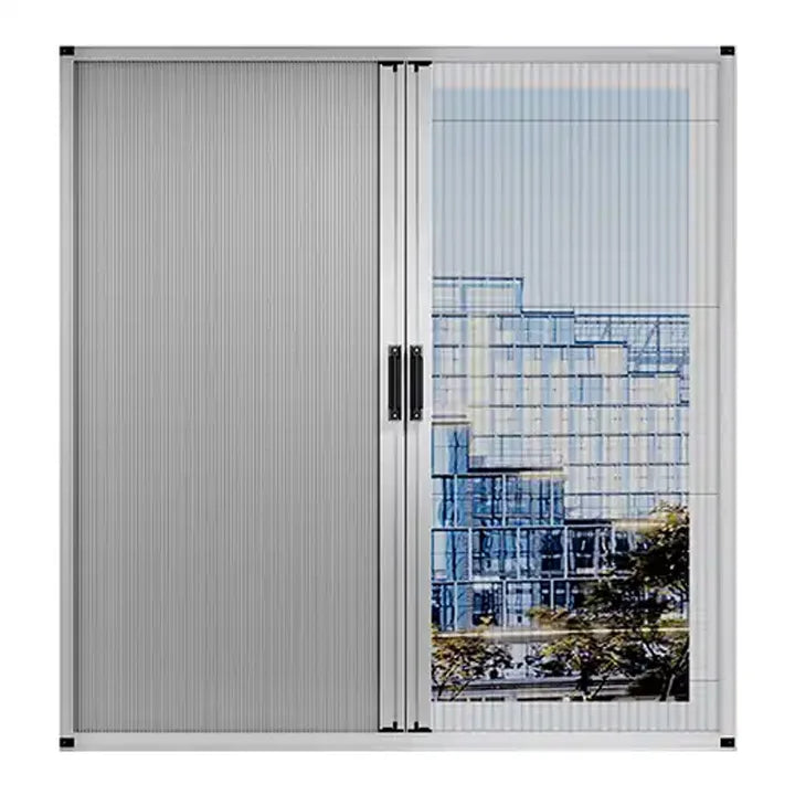 Modern Sunshade Mosquito Net Screen Window/Door Pleated Insect Screen Blackout Cellular Honeycomb Blinds Fabric Black Color