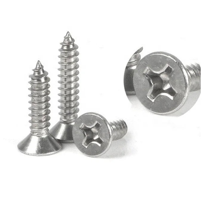 100% Factory Direct Sales Galvanized Carbon Steel DIN 7982 Flat Head Self Tapping Screw
