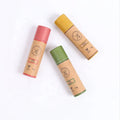 Eco-friendly Lipstick Round Box Natural Kraft Cardboard 10 g Lip Balm Push up Paper Tube Deodorant Container Oil-resistant