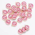 Making Jewelry Accessories Letter Charms Pendant Custom DIY Handmade Drip Oil Gold Plated Cute Initial Pendants for Necklace