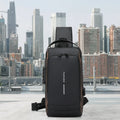 Men's Small Sport Waterproof Anti-Theft Shoulder Bag Lightweight USB Charging Design Customized Logo Service Mainly PU Leather
