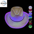 LED Fluorescent Bright Edge Luminous Festival Carnival Party Reflective Laser Fantasy Cowboy Hat