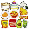 Iron on Cute Embroidered Food Pizza Cheese Cake Chip Egg  Patches for Clothes Bag Decoration