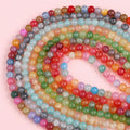 8mm Opaque Round Lampwork Glass Beads for Bracelet Necklace Making Trendy Loose Faceless Crackle Glass Beads Round