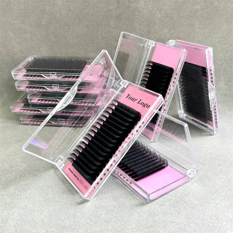 ESSI LASH Fluffy Velvet Black Volume Lashes Fast Fanning Volume Lashes Extension Eyelashes Tray