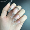 Newest Full Matte Non C Curve Short Square Nail Tips Half Cover Wholesale French Salon Short Clear Almond Nail Tips