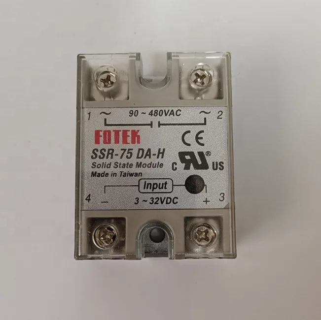 Fotek Single Phase DC to AC Noiseless Solid State Relay SSR-75DA-H SSR75DAH Available in Stock