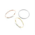 Minimalist 0.7mm Plain Ring 18k Gold Not Fade Thin Ring Titanium Steel Couple Wedding Rings for Women Men