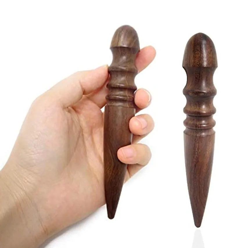 Leather Tools Leathercraft Ebony Wood 4 Grooves Leather Edges Burnisher Outils Pour Le Cuir Polishing Burnishing Tool