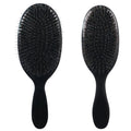 2022 Artisans Hot Nylon Boar Bristle Hair Brush Private Label Oval Black Cushion Hair Comb with Two Sizes for Promotion