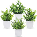 Simulation Green Plants Eucalyptus Home Living Room Decoration Plastic Small Bonsai Lavender Flower  Potted Plants