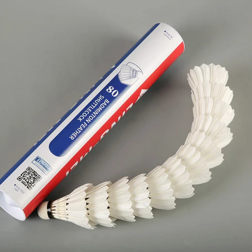 Shuttlecock Sport Badminton Cheap Stable Lingmei 80 Goose Feather Badminton Shuttlecock Good As Aeroplane Black Label