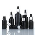 Glass Black Essential Oil Bottle 5ml 10ml 15ml 15ml 20ml 30ml 30ml 50ml boston Round Dropper Glass Bottle