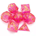JIAYI S-001 DND Dices Sets D4 D6 D8 D10 D12 D20 Custom Box Polyhedral Polygon Resin Dice 7pcs Acrylic Shapes 14-20mm